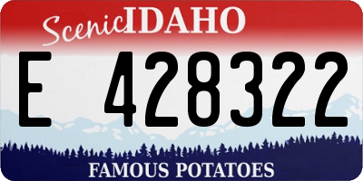 ID license plate E428322