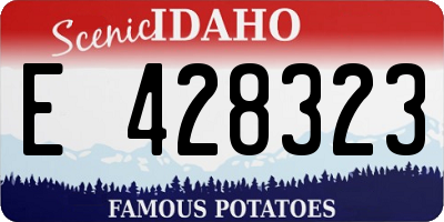 ID license plate E428323
