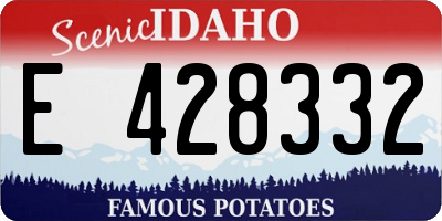 ID license plate E428332