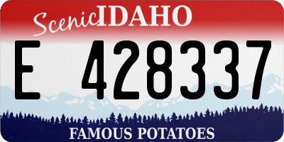 ID license plate E428337