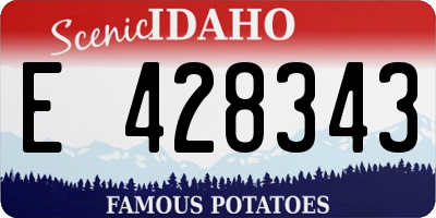 ID license plate E428343