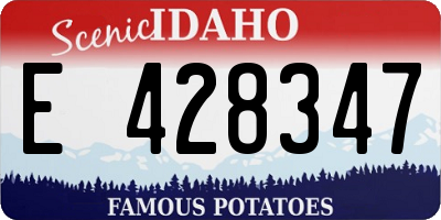 ID license plate E428347