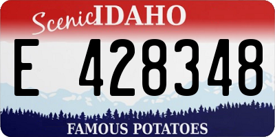 ID license plate E428348