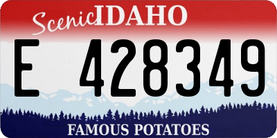 ID license plate E428349