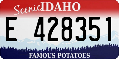 ID license plate E428351