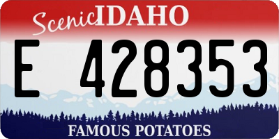 ID license plate E428353