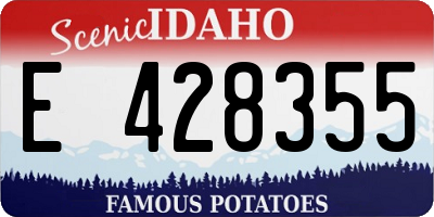 ID license plate E428355
