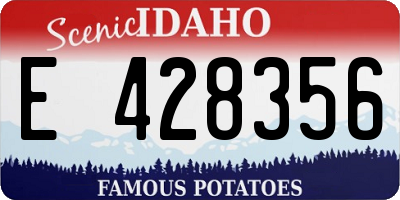 ID license plate E428356