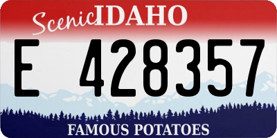 ID license plate E428357