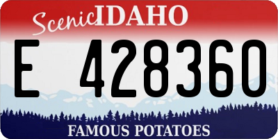 ID license plate E428360
