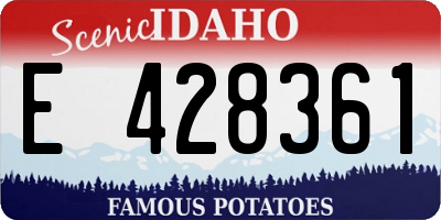 ID license plate E428361