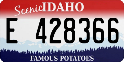 ID license plate E428366