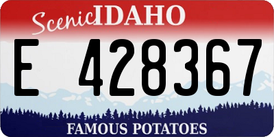 ID license plate E428367