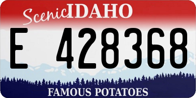 ID license plate E428368