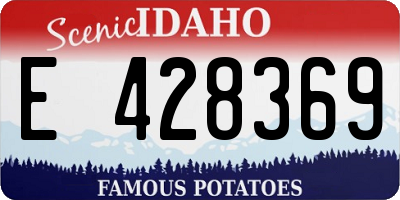 ID license plate E428369