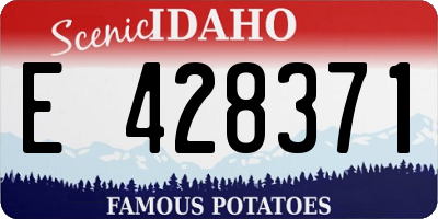 ID license plate E428371