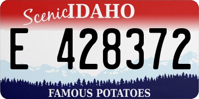 ID license plate E428372