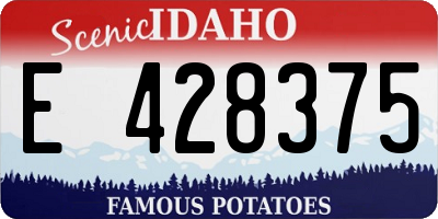 ID license plate E428375