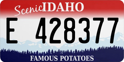 ID license plate E428377