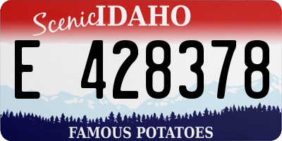 ID license plate E428378