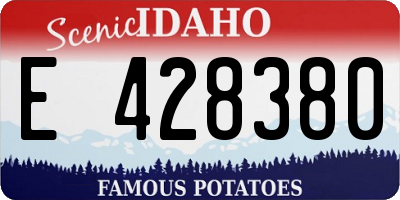 ID license plate E428380