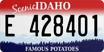ID license plate E428401
