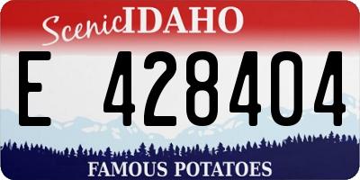 ID license plate E428404