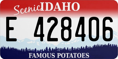 ID license plate E428406