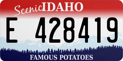 ID license plate E428419