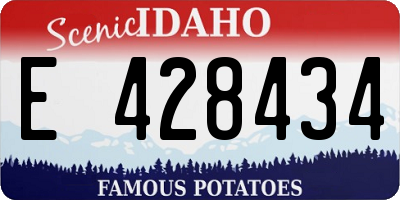ID license plate E428434