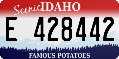 ID license plate E428442