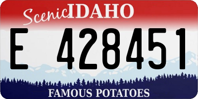 ID license plate E428451
