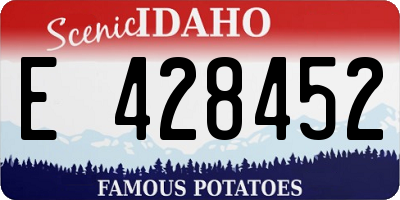 ID license plate E428452