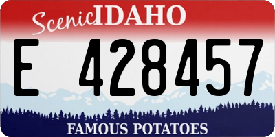 ID license plate E428457