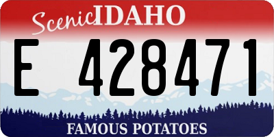 ID license plate E428471