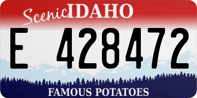 ID license plate E428472