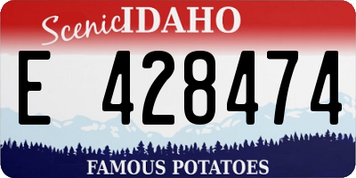 ID license plate E428474