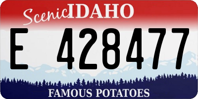 ID license plate E428477