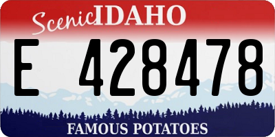 ID license plate E428478