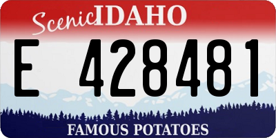 ID license plate E428481