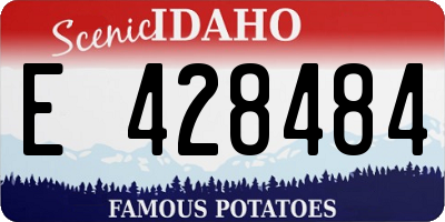 ID license plate E428484