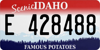 ID license plate E428488