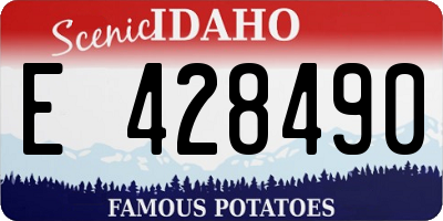 ID license plate E428490