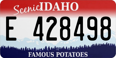 ID license plate E428498