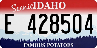 ID license plate E428504