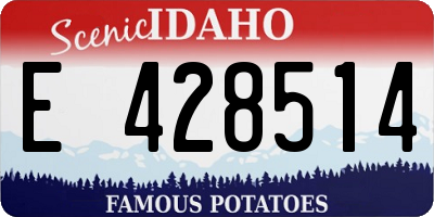 ID license plate E428514