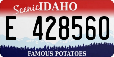 ID license plate E428560