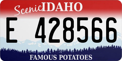 ID license plate E428566