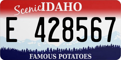 ID license plate E428567