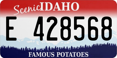 ID license plate E428568